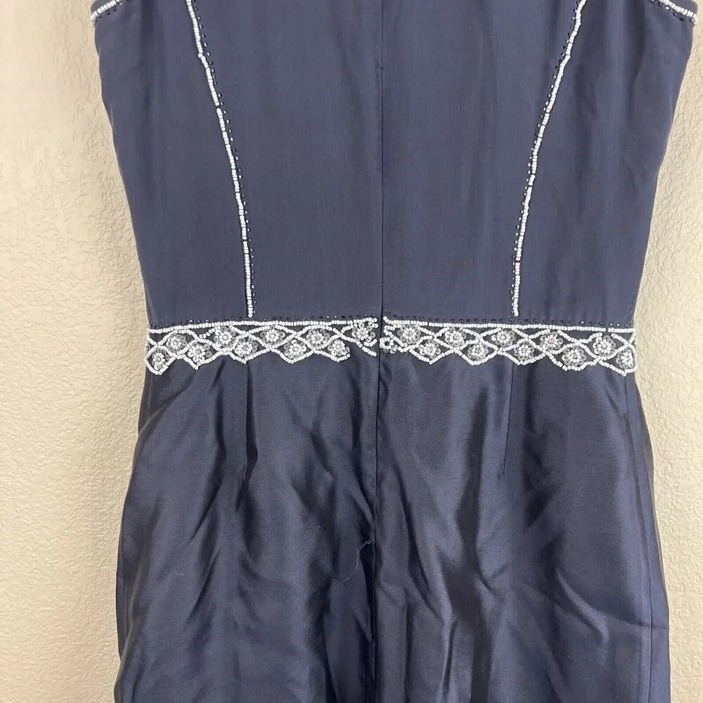Tory Burch Dress Women 2 Blue‎ Beaded needs repair